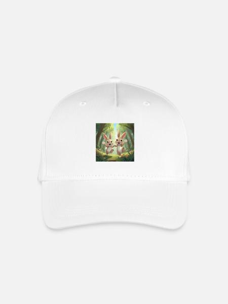 Hopping heroes in the forest - Organic Kids’ Baseball Cap - white