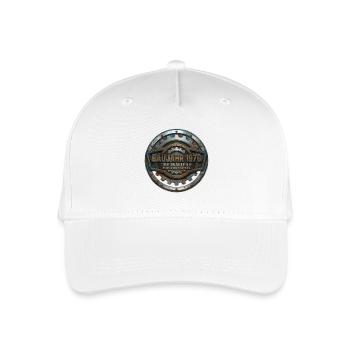 Year of manufacture 1976 – original parts 50th birthday man - Organic Kids’ Baseball Cap - white - Front