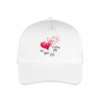 thank you - Organic Kids’ Baseball Cap - white - Front