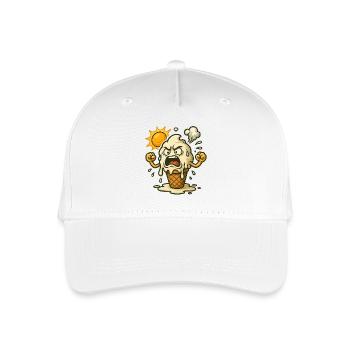 Wenn Eis bei Hitze ausrastet - Organic Kids’ Baseball Cap - white - Front