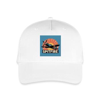 Spitfire Retro Aviation Print - Organic Kids’ Baseball Cap - white - Front