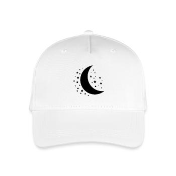 Mond und Sterne - Kinder Bio Basecap - Weiß - Vorne