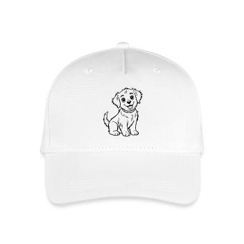 Petit Chiot Chiot Gribouillis - Casquette de baseball bio Enfant - blanc - Devant