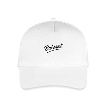 Bukarest Script Vintage Logo - Kinder Bio Basecap - Weiß - Vorne