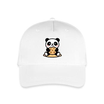 Kawaii Panda Foodie – niedliches Design - Kinder Bio Basecap - Weiß - Vorne
