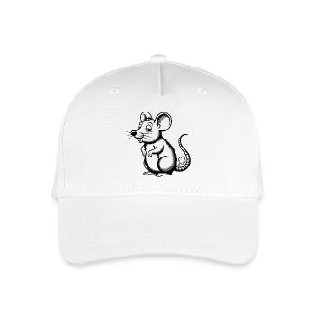 Pupsende Maus Furzwolke Pups Furz Pupsen Furzen - Kinder Bio Basecap - Weiß - Vorne