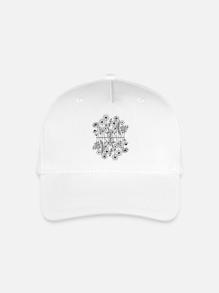 Blumen - Kinder Bio Basecap - Weiß