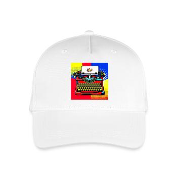 Pop Art Bang Schreibmaschine - Kinder Bio Basecap - Weiß - Vorne