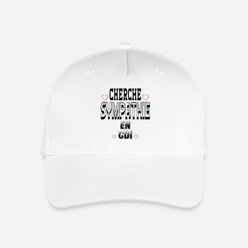 Cherche Sympathie en CDI - Casquette de baseball bio Enfant - blanc