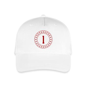 Emblème de première place avec cercle d’étoiles - Casquette de baseball bio Enfant - blanc - Devant