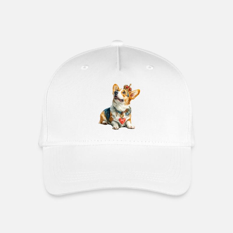 Königlicher Corgi  - Kinder Bio Basecap - Weiß