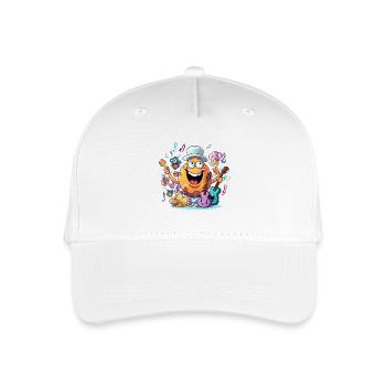 Fruit Rocker with Guitar - Organic Kids’ Baseball Cap - white - Front