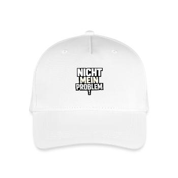 Not My Problem – Provocative Saying - Organic Kids’ Baseball Cap - white - Front