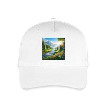 Fjälldalens Frühlingsblumenfluss - Kinder Bio Basecap - Weiß - Vorne