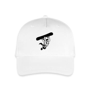 Slopestyle Salto Freestyle Wintersport Action - Kinder Bio Basecap - Weiß - Vorne