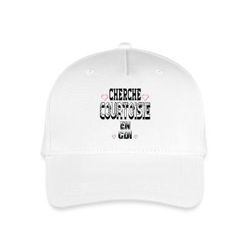 Cherche Courtoisie en CDI - Casquette de baseball bio Enfant - blanc - Devant