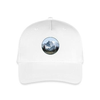 Mont-Blanc-Gebirgslandschaft - Kinder Bio Basecap - Weiß - Vorne