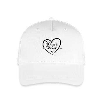 40 Ans Et Fabuleuse Cadeau Anniversaire Femme  - Casquette de baseball bio Enfant - blanc - Devant