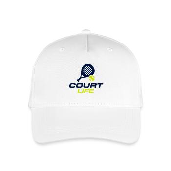 Court Life Padelspieler-Sportshirt - Kinder Bio Basecap - Weiß - Vorne