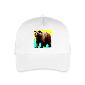 bear - Organic Kids’ Baseball Cap - white - Front