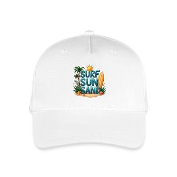 Surfing Sun Sand Beach Design - Organic Kids’ Baseball Cap - white - Front
