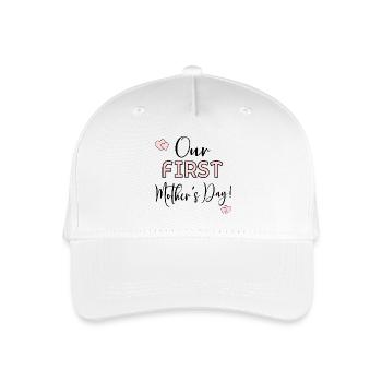 Erstes Muttertagsbaby - Kinder Bio Basecap - Weiß - Vorne