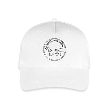 löppt bi mien dackel - Kinder Bio Basecap - Weiß - Vorne