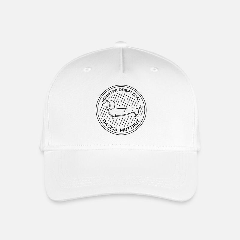 dackel mutt rut schietwetter - Kinder Bio Basecap - Weiß