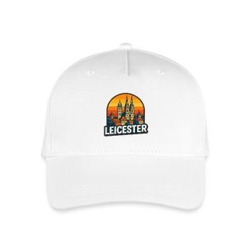 Leicester City Skyline Vintage Retro Sunset - Organic Kids’ Baseball Cap - white - Front