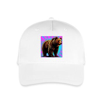 bear - Organic Kids’ Baseball Cap - white - Front