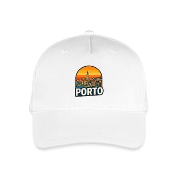 Conception rétro de la Skyline du coucher de soleil au Porto Portugal - Casquette de baseball bio Enfant - blanc - Devant