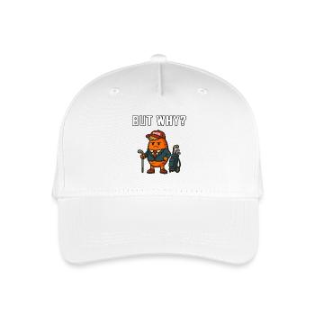 Aber warum Golf-Maskottchen - Kinder Bio Basecap - Weiß - Vorne