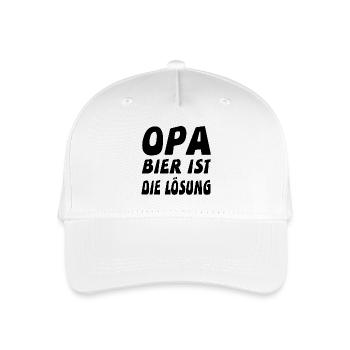 Opa - Kinder Bio Basecap - Weiß - Vorne