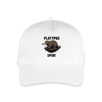 Platypus Spur Schwarze Gefahr - Kinder Bio Basecap - Weiß - Vorne