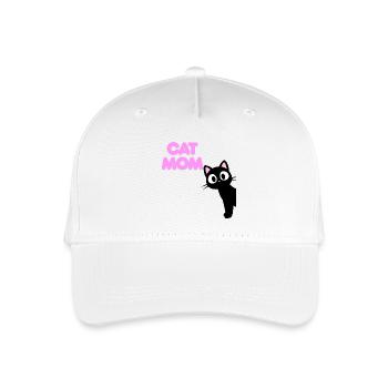 T-shirt Cat Mom pour vrais amoureux des chats Chat - Casquette de baseball bio Enfant - blanc - Devant