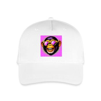 Schimpansen-Affe - Kinder Bio Basecap - Weiß - Vorne