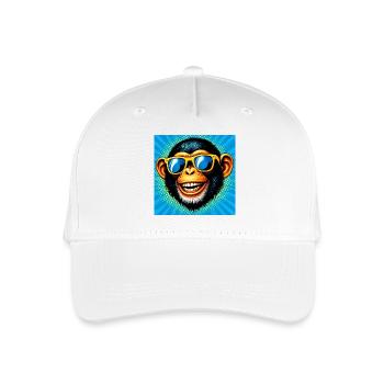 Schimpansen-Affe - Kinder Bio Basecap - Weiß - Vorne