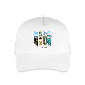 Voyage de vacances à Hawaï – Motif volcan et plage - Casquette de baseball bio Enfant - blanc - Devant