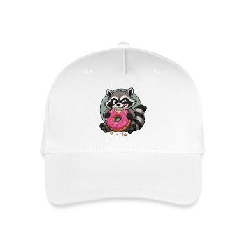 Raton laveur avec un donut rose - Casquette de baseball bio Enfant - blanc - Devant