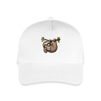 Lazy Sloth Coffee Break - Organic Kids’ Baseball Cap - white - Front