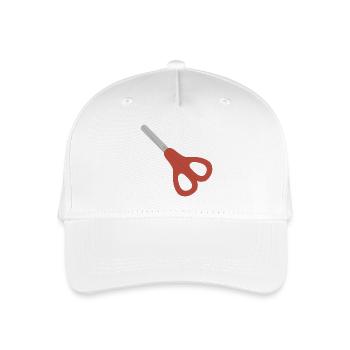 Red Scissors Icon - Organic Kids’ Baseball Cap - white - Front