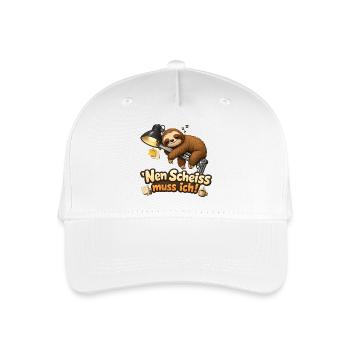 Faultier Nen Scheiß muss ich Spruch Homeoffice - Kinder Bio Basecap - Weiß - Vorne