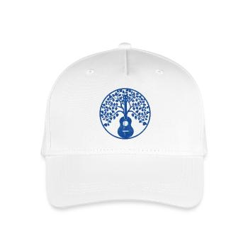 Ukulele tree mandala blue - Kinder Bio Basecap - Weiß - Vorne