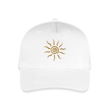 Golden Spiral Sunburst - Organic Kids’ Baseball Cap - white - Front