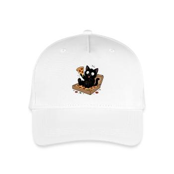 Pizza au chat : Héros du snack moelleux - Casquette de baseball bio Enfant - blanc - Devant