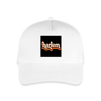 Harlem Retro Logo 70er Jahre - Kinder Bio Basecap - Weiß - Vorne