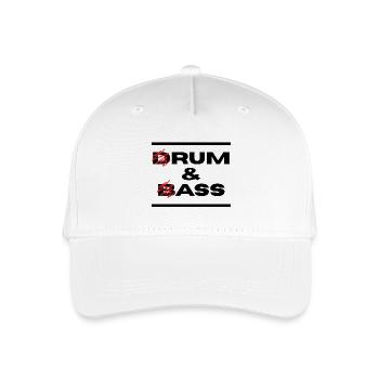 Drum & Bass / Rum & Ass (lettres noires) - Casquette de baseball bio Enfant - blanc - Devant