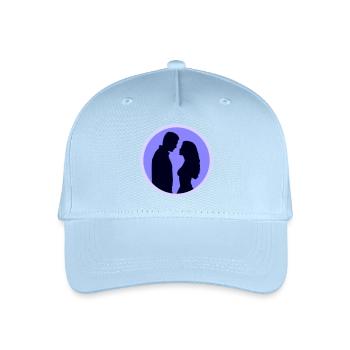 Couple Silhouette Love Romance Valentine's Day Boyfriend - Organic Kids’ Baseball Cap - light blue - Front