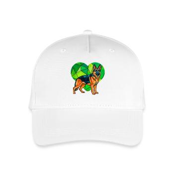 Cubist German Shepherd Heart Geometric Pet Art - Organic Kids’ Baseball Cap - white - Front