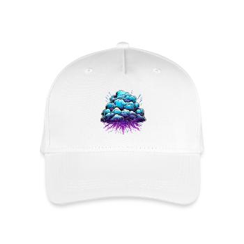 Blue Cloud Pop Neon Burst - Organic Kids’ Baseball Cap - white - Front